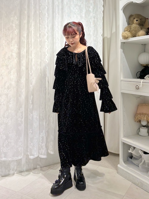 セール】ベロアティアードボレロ（カーディガン/ボレロ）｜merry jenny