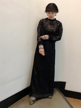 「アイテム（その他シューズ、グリーン系）」を使った、miokaさん（レディース・162cm）の春コーディネート