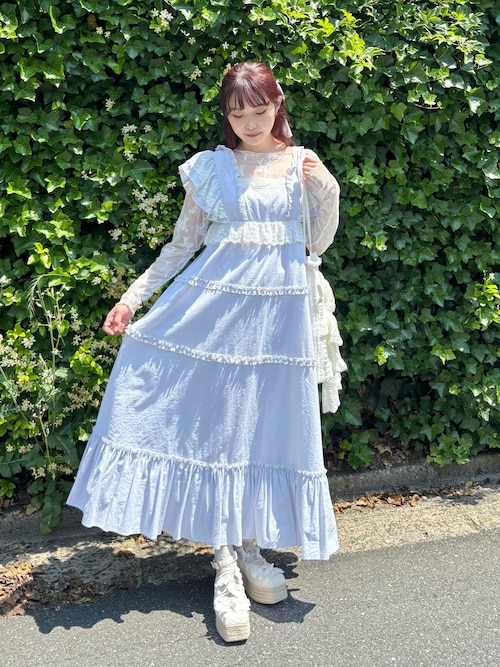 ストライプレースワンピース