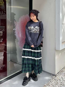 「アイテム（スウェット）」を使った、miokaさん（レディース・162cm）の秋コーディネート
