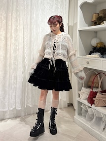 【タグ付き新品】merry jenny コルセットベロアフレアミニワンピース メリージェニー merry jenny コルセットベロアフレアミニ