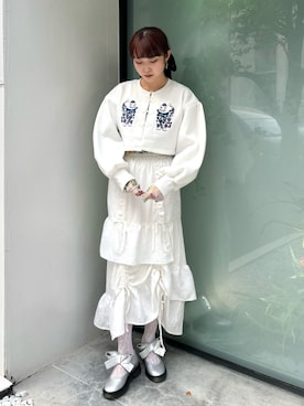 「merry jenny（メリージェニー）のアイテム（バレエシューズ）」を使った、miokaさん（レディース・162cm）の秋コーディネート