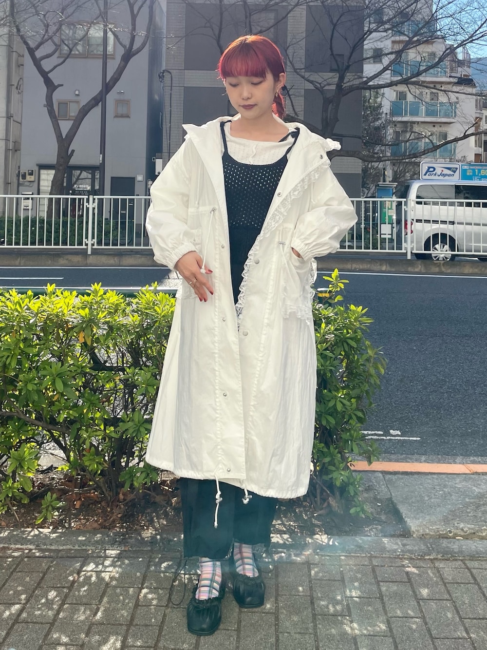 メリージェニー フリル付きロングコート