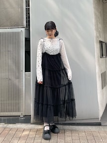 新品タグ付きメリージェニー　レースコンビメロウ　トップス　カットソーピンク 新品タグ付きメリージェニー レースコンビメロウ トップス