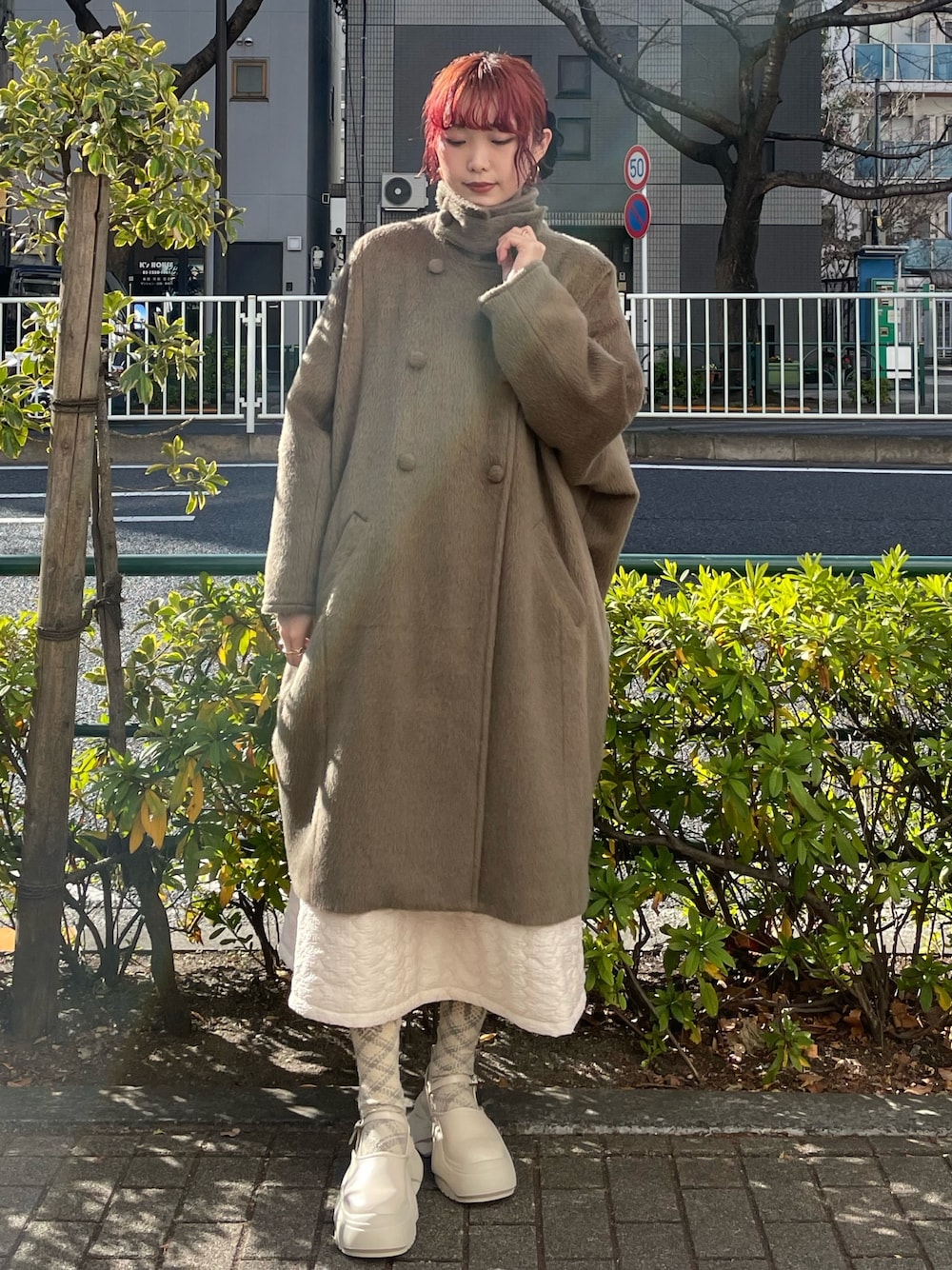 merry jennyスタンドカラールーズコート Merry Jenny スタンドカラールーズコート