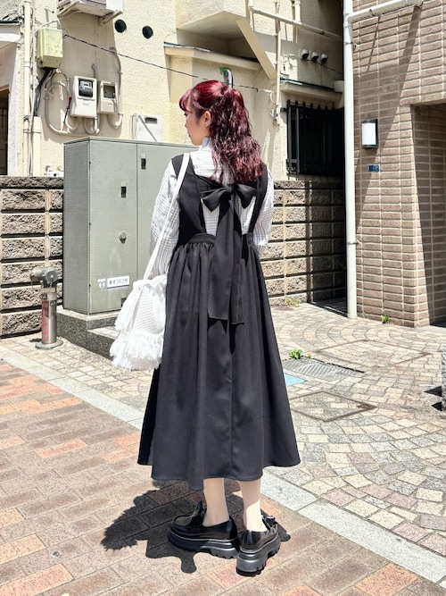 merry jenny back ribbon ワンピース レッド back ribbonワンピース[品番：MKSW0060143]｜merry jenny