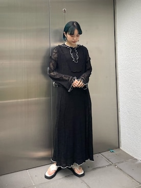 「merry jenny（メリージェニー）のクロストングサンダル（サンダル）」を使った、miokaさん（レディース・162cm）の春コーディネート