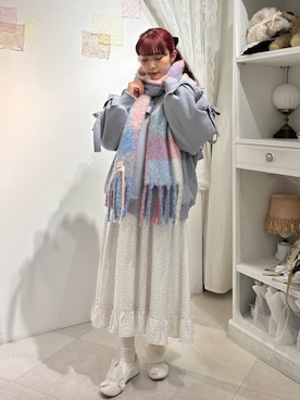 「アイテム（マフラー）」を使った、miokaさん（レディース・162cm・20代）の秋コーディネート