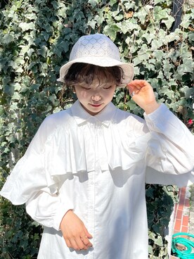 「アイテム（その他シューズ、グリーン系）」を使った、miokaさん（レディース・162cm）の春コーディネート