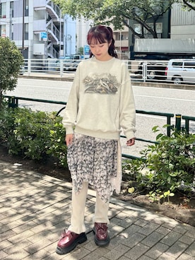 「アイテム（スウェット）」を使った、miokaさん（レディース・162cm）の夏コーディネート