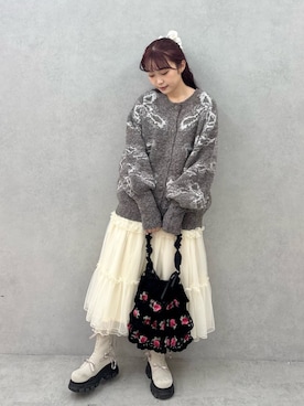 「アイテム（ワンピース）」を使った、miokaさん（レディース・162cm）の秋コーディネート