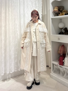 「アイテム（チェスターコート）」を使った、miokaさん（レディース・162cm）の夏コーディネート
