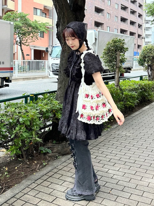 ジャガードフレアミニワンピース
