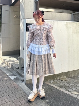 「プリーツ」｜miokaさん（レディース・162cm）の夏コーディネート