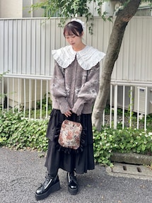 ribbon jacquard knit cardigan｜メリージェニー（merry jenny）公式