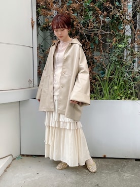 「アイテム（パンプス、グリーン系）」を使った、miokaさん（レディース・162cm）の夏コーディネート