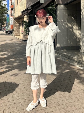 「アイテム（バレエシューズ）」を使った、miokaさん（レディース・162cm）の秋コーディネート