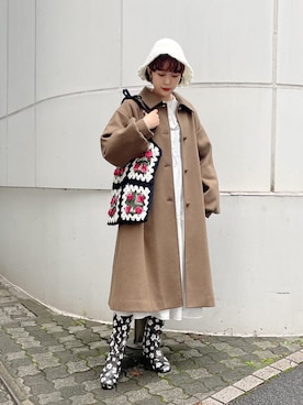 「merry jenny（メリージェニー）のアイテム（その他アウター）」を使った、miokaさん（レディース・162cm）の秋コーディネート