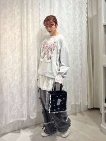 Dream Garden-tulip ribbon lace sweat｜メリージェニー（merry jenny