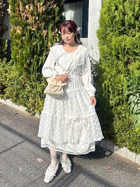 「アイテム（バレエシューズ）」を使った、miokaさん（レディース・162cm・20代）の冬コーディネート