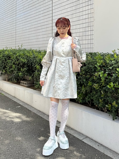 セール】pastelジャガードミニワンピース（ワンピース）｜merry jenny