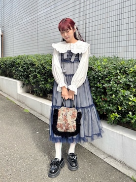 「アイテム（ローファー）」を使った、miokaさん（レディース・162cm）の秋コーディネート