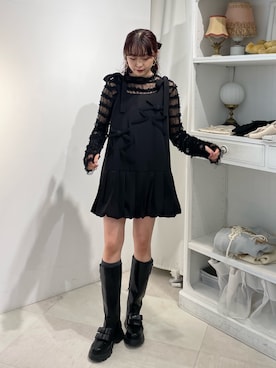 「merry jenny（メリージェニー）のアイテム（ブーツ）」を使った、miokaさん（レディース・162cm）の夏コーディネート