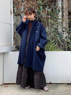「merry jenny（メリージェニー）のアイテム（その他アウター）」を使った、miokaさん（レディース・162cm）の秋コーディネート