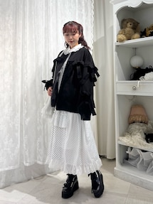 フリルドットデコレーションワンピース｜メリージェニー（merry jenny