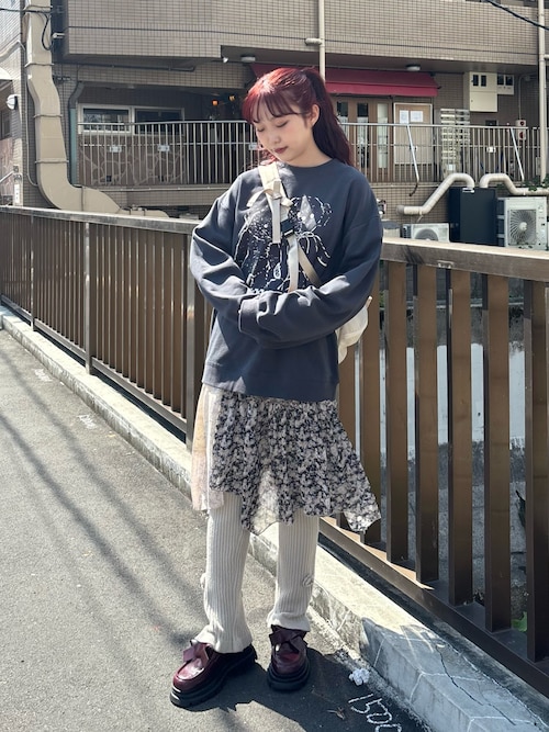 merry jenny flowerイレギュラーヘムミディアムスカート merry jenny