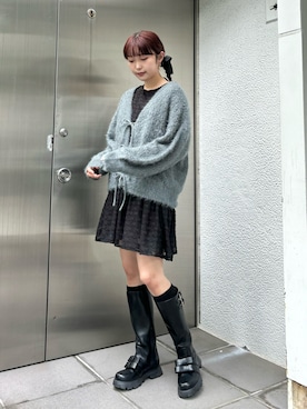 「merry jenny（メリージェニー）のアイテム（ブーツ）」を使った、miokaさん（レディース・162cm）の夏コーディネート