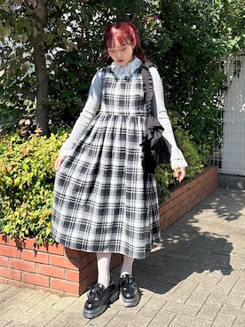 「アイテム（ワンピース）」を使った、miokaさん（レディース・162cm）の秋コーディネート
