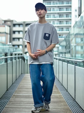 「アイテム（デニムパンツ）」を使った、ぺい。さん（メンズ・175cm）の夏コーディネート