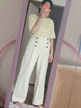 「CINEMA CLUB（シネマクラブ）のアイテム」を使った、MIOさん（レディース・161cm）の夏コーディネート