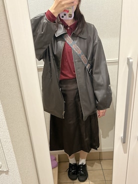 「アイテム（ポロシャツ）」を使った、MIOさん（レディース・161cm）の秋コーディネート