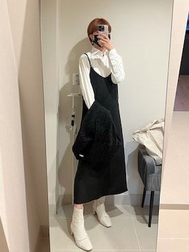 「SUGAR BISKET（シュガービスケット）のアイテム（ワンピース/ドレス）」を使った、YIN銀さん（レディース・167cm）の冬コーディネート