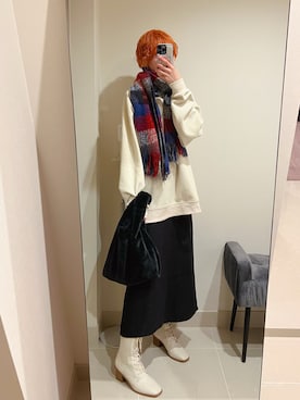 「SUGAR BISKET（シュガービスケット）のアイテム（ワンピース/ドレス）」を使った、YIN銀さん（レディース・167cm）の冬コーディネート