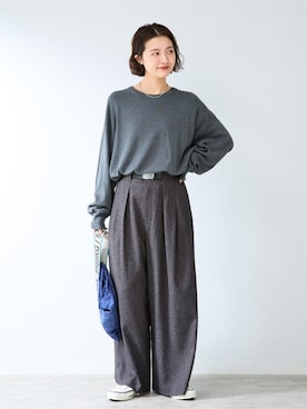 「Simplicite（サンプリシテ）のアイテム」を使った、momokoさん（レディース・159cm）の秋コーディネート