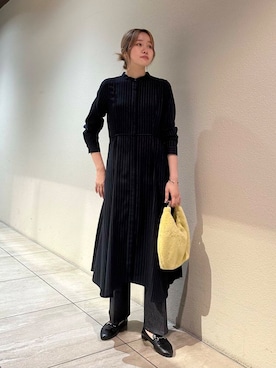 「アイテム（シャツワンピース）」を使った、hikaruさん（レディース・168cm）の秋コーディネート