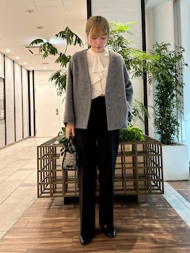 「GIANNI CHIARINI（ジャンニ キアリーニ）のアイテム（ハンドバッグ）」を使った、hikaruさん（レディース・168cm）の冬コーディネート