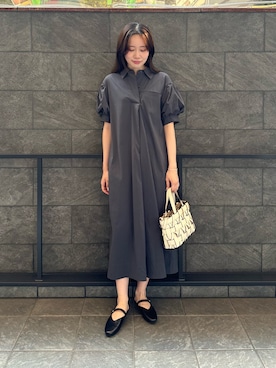 「URBAN RESEARCH ROSSO(アーバンリサーチロッソ)のmohi フラットミュール(その他シューズ、ブラック系)」を使った、hikaruさん(レディース・168cm)の夏コーディネート