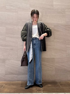 「アイテム（その他アウター）」を使った、hikaruさん（骨格ウェーブ・レディース・168cm）の秋コーディネート