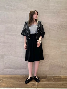 「アイテム（ブルゾン）」を使った、hikaruさん（レディース・168cm）の夏コーディネート