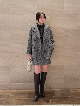 「アイテム（ピーコート）」を使った、hikaruさん（レディース・168cm）の秋コーディネート