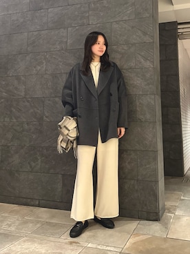 「アイテム（ピーコート）」を使った、hikaruさん（レディース・168cm）の秋コーディネート