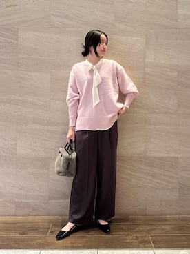 「URBAN RESEARCH ROSSO（アーバンリサーチロッソ）のMollini　エナメルフラットシューズ（その他シューズ）」を使った、hikaruさん（レディース・168cm）の秋コーディネート