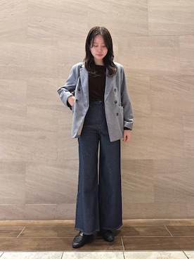 「アイテム（その他アウター）」を使った、hikaruさん（レディース・168cm）の秋コーディネート