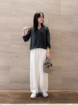 「オンオフ兼用」｜「アイテム（バッグ）」を使った、hikaruさん（レディース・168cm）の秋コーディネート