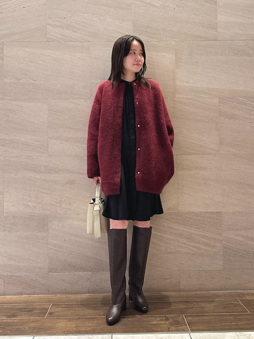 セール】ELENDEEK CREW-NECK RACCOON MIX WCARDIGAN（カーディガン