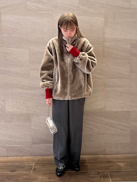 「URBAN RESEARCH ROSSO WOMEN（アーバンリサーチ　ロッソ）のアイテム（ブルゾン）」を使った、hikaruさん（レディース・168cm）の冬コーディネート